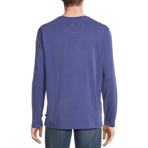 Tommy Bahama Big & Tall 3XLT Coastal Crest Long Sleeve Crew T-Shirt Ultramarine - Picture 2 of 10